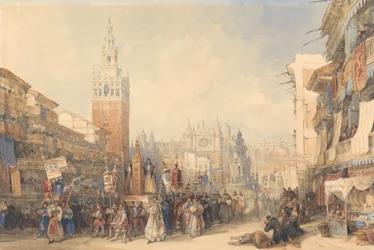 Plaza Real och processionen