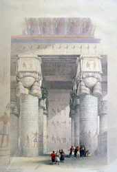 Portik av Denderas tempel, 1800-talet