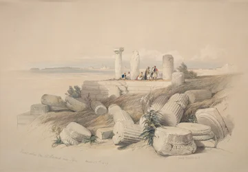 Ruiner kallade Om El Hamed nära Tyrus, 1839.