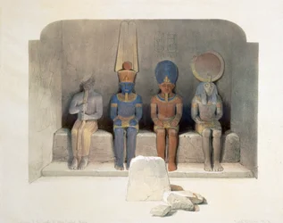 Sanctuary of Temple of Abu Simbel, Egypten, 1800-talet