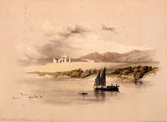 Temple of Amdda of Halsaya i Nubia, från "Egypt and Nubia", Vol.1 (litho)