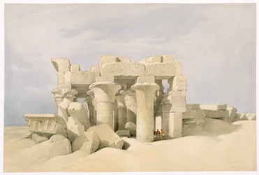 Sobek och Horuss tempel i Kom Ombo, Egypten, 1800-talet