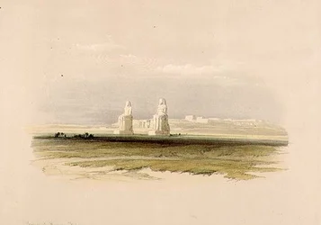 The Colossi of Memnon, från "Egypt and Nubia", Vol.1 (litho)