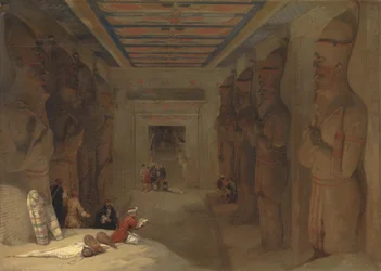 Hypostylehallen i det stora templet i Abu Simbel, Egypten