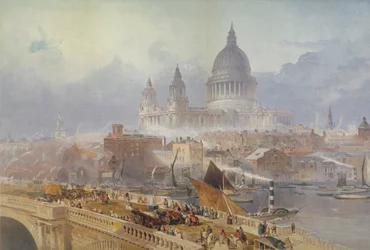 Utsikt över Blackfriars Bridge och St Paul