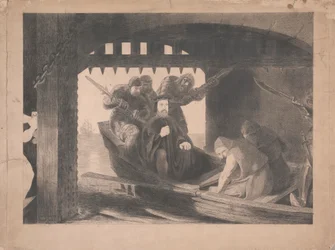 Hertigen av Gloucester togs in i vattenporten i Calais, 1380