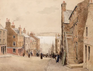 Hilltown från Ann Street, Dundee Looking South (akvarell)