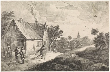 Bondeby med figurer