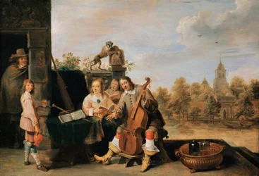 Självporträtt med familj, ca. 1645