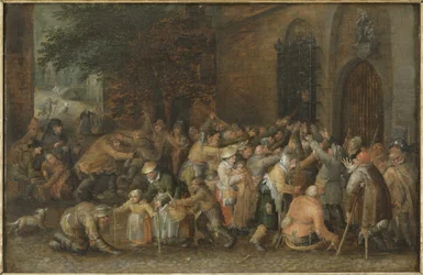 Dela ut allmosor, c.1610