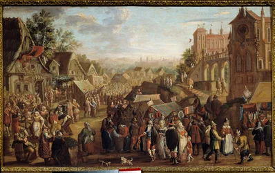 Kermessen. Fest i en by. Målning av David Vinckboons (eller Vinckeboons eller Vinkeboons 1576-1629)