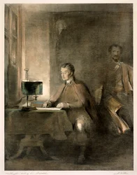 "Wellington skriver sina försändelser", c1836