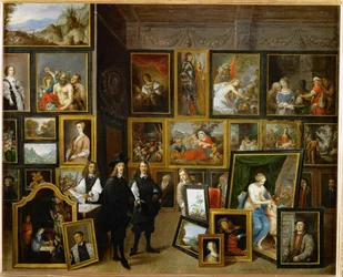 Ärkehertig Leopold Wilhelm bland sina konstverk i ärkehertigens galleri i Bryssel