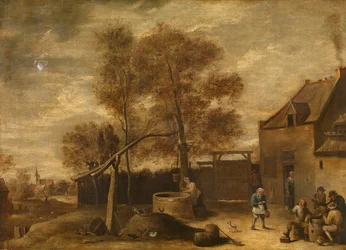 På bondgården (olja)
