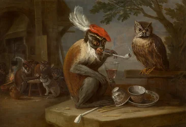 Singerie (olja på duk)