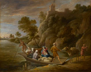 Flygningen till Egypten, cirka 1660-talet (olja på duk)
