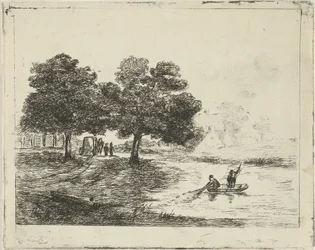 Landskap med fiskare