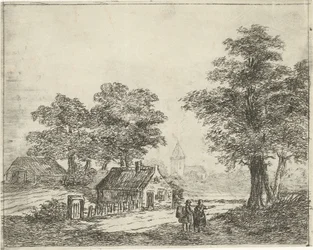 Landskap med vandrare