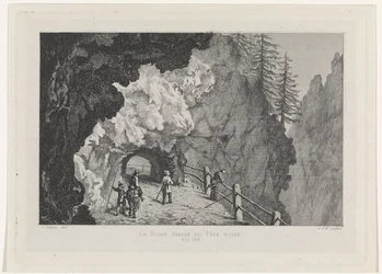 Passage i klipporna La Roche percée på Tête Noire (titel på objekt)