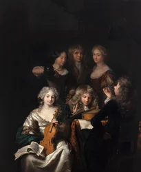 Ett musikaliskt sällskap, ca 1670-90 (olja på duk)