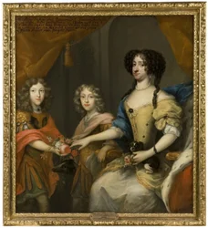 Anna Sofia, 1647-1717, dansk prinsessa, kurfurstinna av Sachsen, hennes söner Johann Georg IV, 1668-1697, kurfurste av Sachsen, Friedrich August I / August II den starke, 1670-1733, kurfurste av Sachsen, kung av Polen
