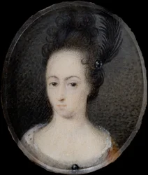 Miniatyr av Hedvig Sofia, prinsessa av Sverige, ca 1700 (gouache)