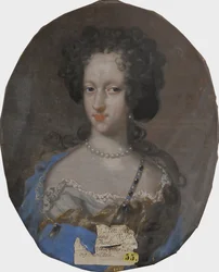 Sophie Amalie av Schleswig Holstein Gottorp, prinsessan dano norvegienne - Porträtt av prinsessan Sophie Amalie av Holstein-Gottorp (1670-1710), hertiginna av Brunswick-Lueneburg, av Krafft, David, von (1655-1724). Olja på duk. Mått: 69x56 cm. nationalm