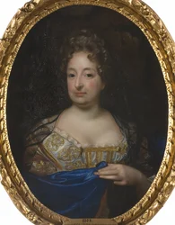 Sophie Charlotte av Hannover, drottning av Preussen - Porträtt av Sophia Charlotte av Hannover (1668-1705), drottning i Preussen, av Krafft, David, von (1655-1724). Olja på duk. Mått: 88x70cm. Nationalmuseum Stockholm