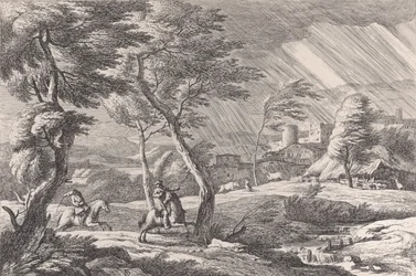 Plåt 6: stormen, 1743.
