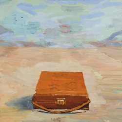 Boîte-hors-de-valise 15, 2023 (olja på linne)