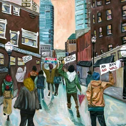 Resist, 2016 (akryl på duk)
