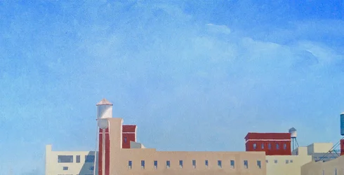 Brooklyn View Across Washington Street, 2012 (olja på duk)