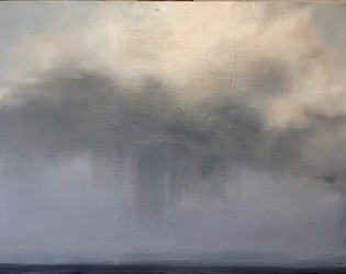Storm över vatten, 2021 (olja på duk)
