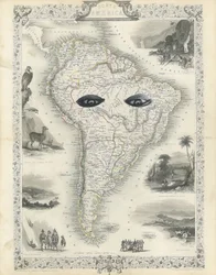 Colonial South America, 2017 (pappersklippt collage)