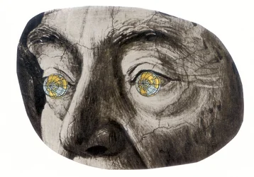 Globe eyes, 2016 (collage)