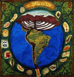 Parana, Brasilien I, 1995 (screentryck och collage)