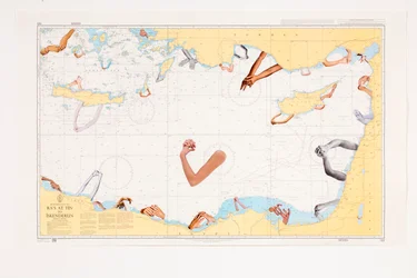 Protected Waters, 2016 (collage på sjökortet)