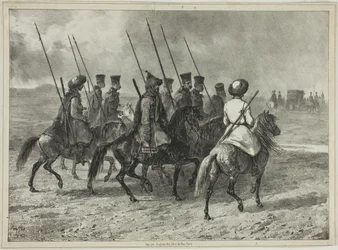 Kosackeskort till gränsen till Kuban, Taman (Centralryssland), 11 oktober 1837
