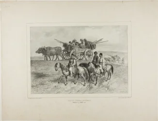 Familj med resande ungerska zigenare, Moldavien, 19 juli 1837