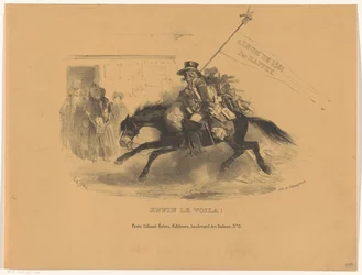 Postillion till häst Äntligen le voila! (titel på objekt) Album de 1836 (serietitel på objekt)