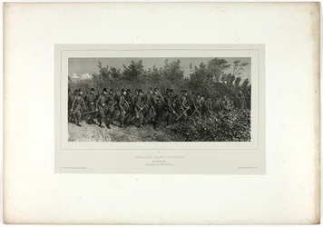 Sappers som går till skyttegravarna, från Souvenirs of Italy: Rome Expedition