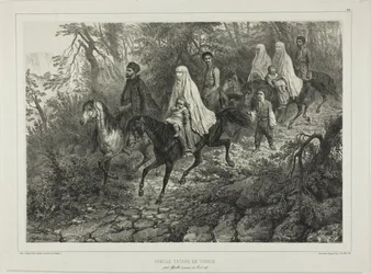 Resande tartarfamilj, nära Jalta, Krim, 15 augusti 1837