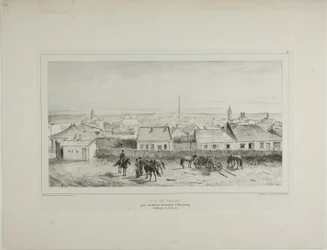 Vy över Yassy tagen från balkongen på St Petersburg Hotel, Moldavien, 19 juli 1837