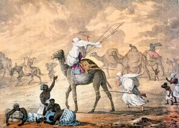 "En sandvind på öknen", 1821
