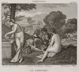 Denis-Sébastien Leroy, Antoine-Claude-François Villerey och Chataigner - Konserten, efter Giorgione - 1802-1815