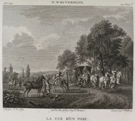 Denis-Sébastien Leroy, Antoine-Claude-François Villerey och Jean Duplessis-Bertaux - Utsikt över en park, efter Wouwerman - 1802-1815