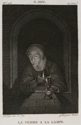 Denis-Sébastien Leroy et Mécou - Kvinna med lampa, efter Gerrit Dou - 1802-1815