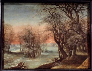 Vinterlandskapsmålning av Deny Van Alsloot (1570-1628)