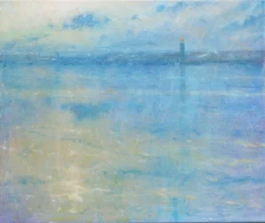Stockholm Skyline, Riddarfjärden, 2016 (Olja på duk)
