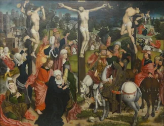 Tyska: Kreuzigungsaltar: Kreuzigung Christi Episoder från Kristi lidande